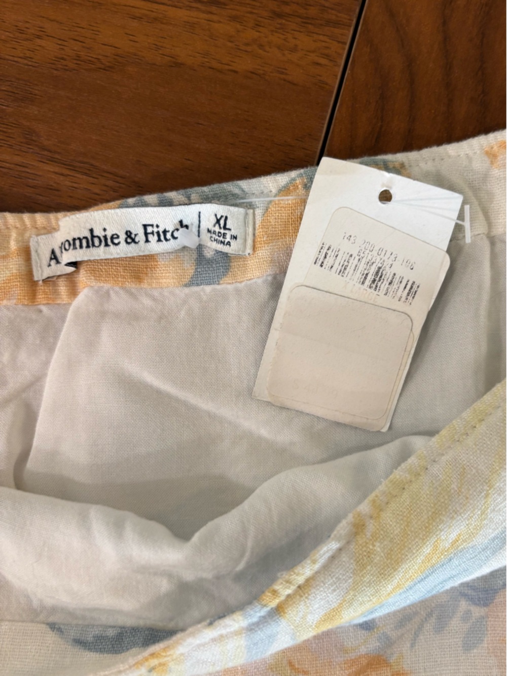 Abercrombie & Fitch Floral Linen Blend Mini Skirt, XL - Picture 8 of 12